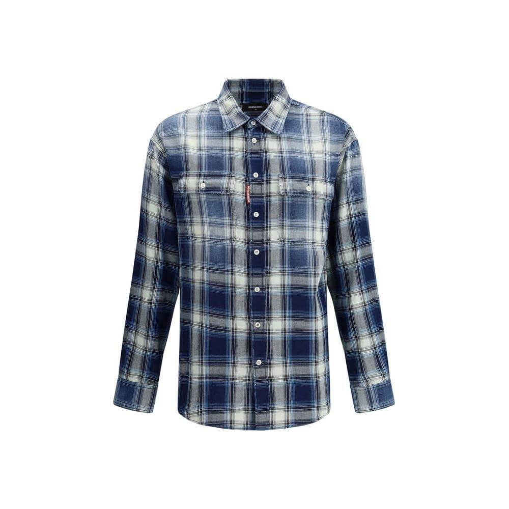 Dsquared² Cotton check Shirt DS-S74DM0899D35206001F-IT48 | M