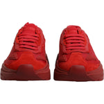 Dolce & Gabbana Red Leather Daymaster Low Top Sneakers Shoes MV6870-39