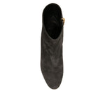 Dolce & Gabbana Black Embellished Heel Ankle Boots Shoes