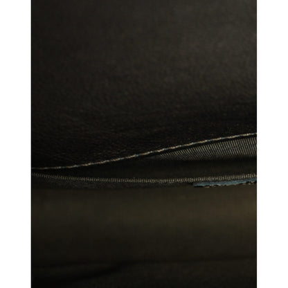 Chanel Dark Green Leather Shoulder Bag Gray Metal Purse Bag