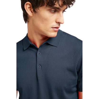 AT.P.CO Blue Cotton Men Polo Shirt