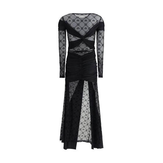 Marine Serre Draped Long Dress MA-WDR339ARJER0018BK99-S