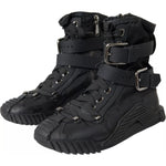 Dolce & Gabbana Black Nylon NS1 High Top Sneakers Shoes LA10952-38