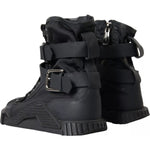 Dolce & Gabbana Black Nylon NS1 High Top Sneakers Shoes LA10952-38