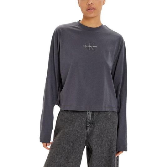 Calvin Klein Jeans Gray Cotton Long Sleeve CA-16504100138-IT38|XS