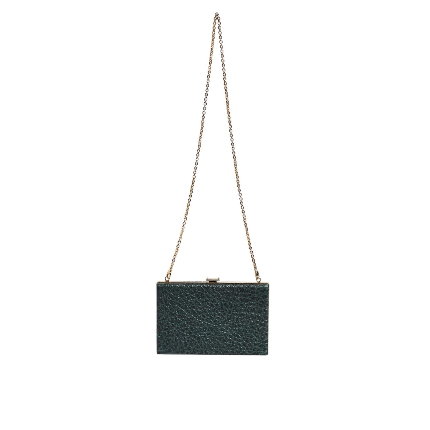 Dolce & Gabbana Black Leather Clutch Evening Crossbody Bag
