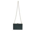 Dolce & Gabbana Black Leather Clutch Evening Crossbody Bag