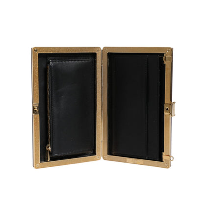 Dolce & Gabbana Purple Leather Clutch Evening Crossbody Bag