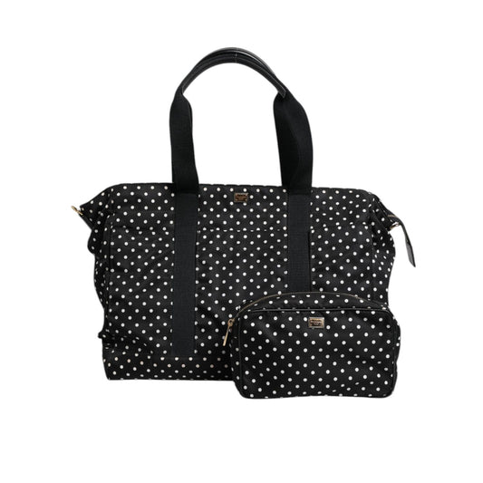 Dolce & Gabbana Black PolkaDot Nylon Shoulder Baby Tote Diaper Bag