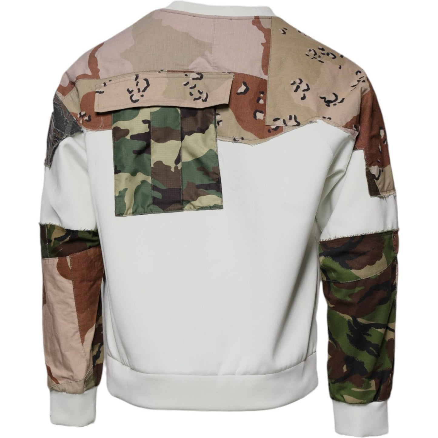 Dolce & Gabbana Multicolor Patchwork Cotton Crew Neck Sweater TSH878566-48