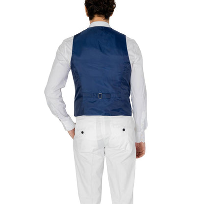 Only & Sons Blue Polyester Waistcoat