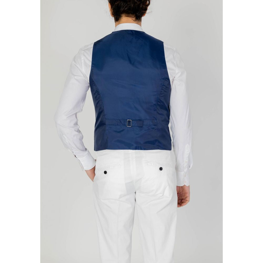 Only & Sons Blue Polyester Waistcoat