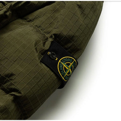 Stone Island Green Nylon Men Parka