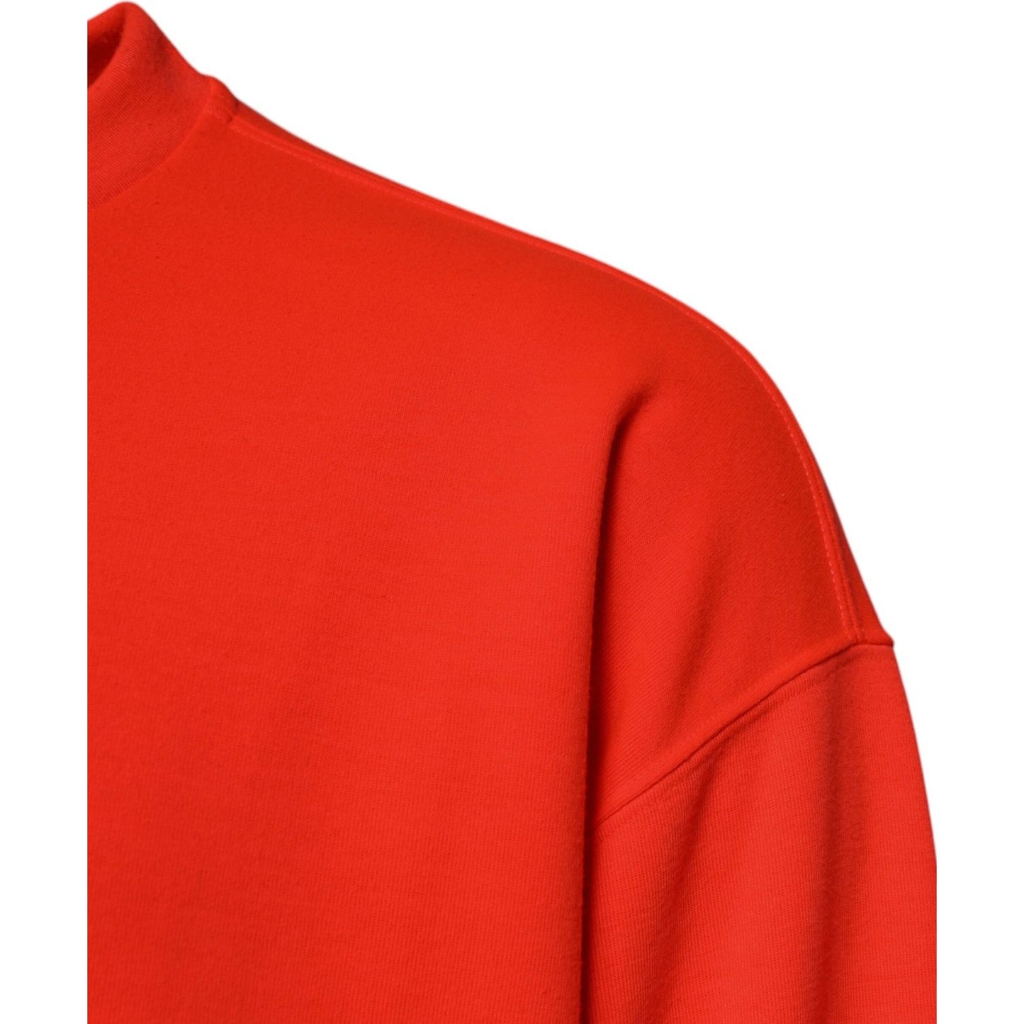 Dolce & Gabbana Red Logo Polyester Crew Neck Sweatshirt Sweater TSH87205-56