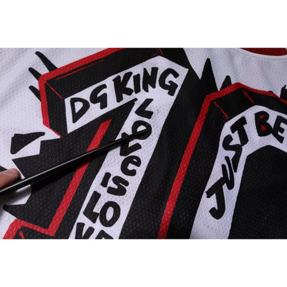 Dolce & Gabbana Multicolor King Panda Print Zipper Collar T-shirt