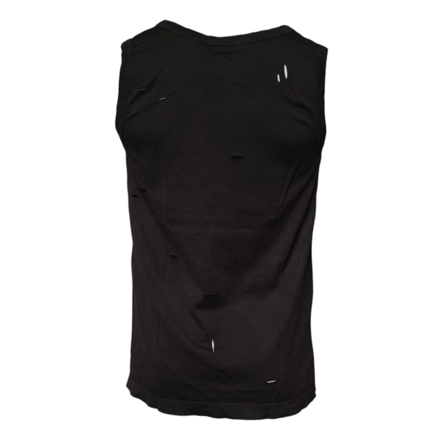 Dolce & Gabbana Black Sleeveless Round Neck Tank T-shirt