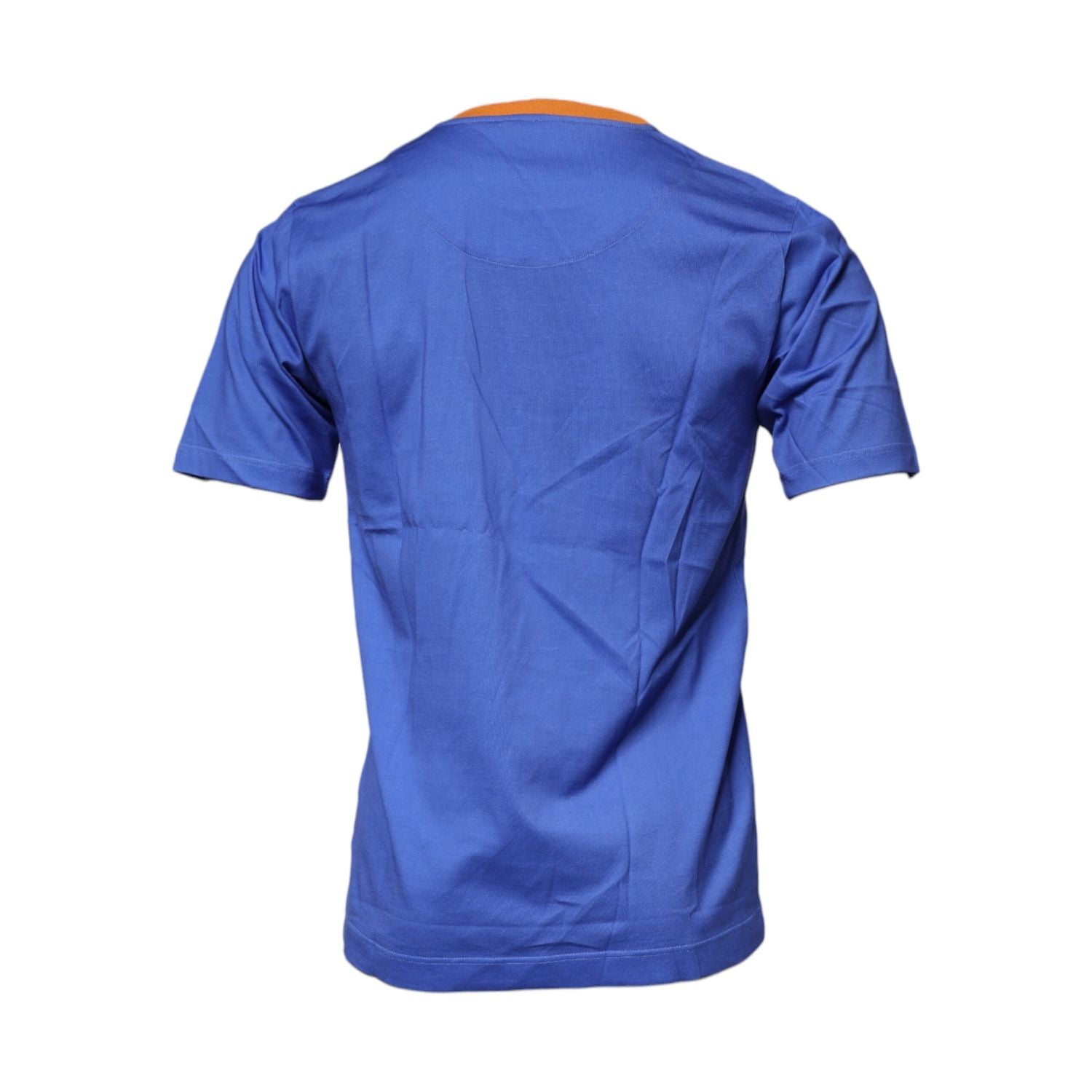 Dolce & Gabbana Blue Graphic Print Cotton Crew Neck T-shirt