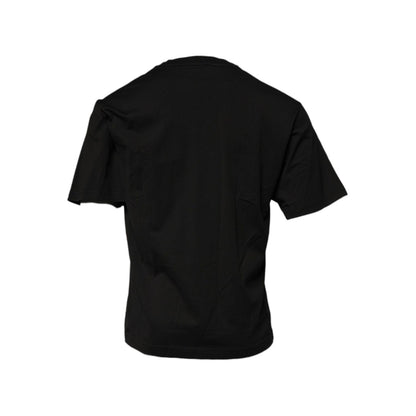 Dolce & Gabbana Black DG Logo Cotton Crew Neck T-shirt