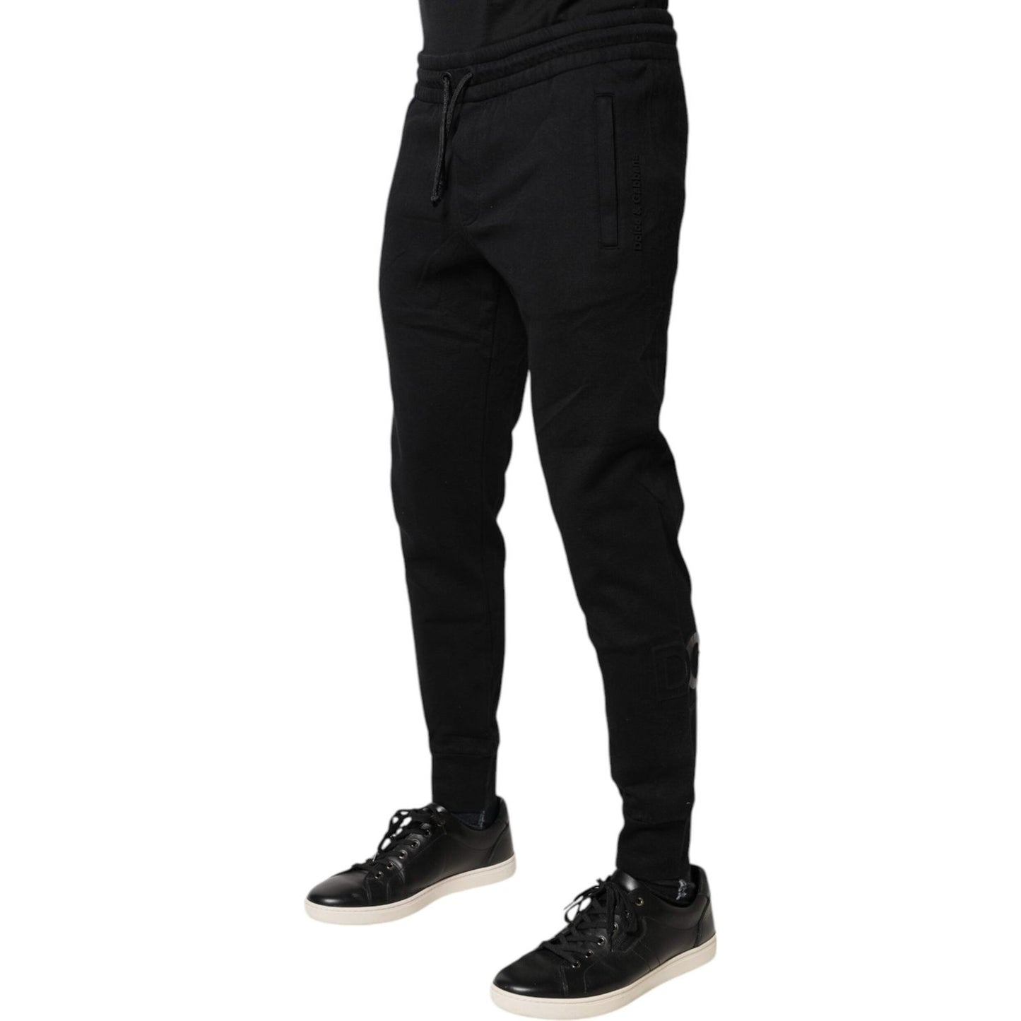 Dolce & Gabbana Black Cotton Jogger Jogging Pants