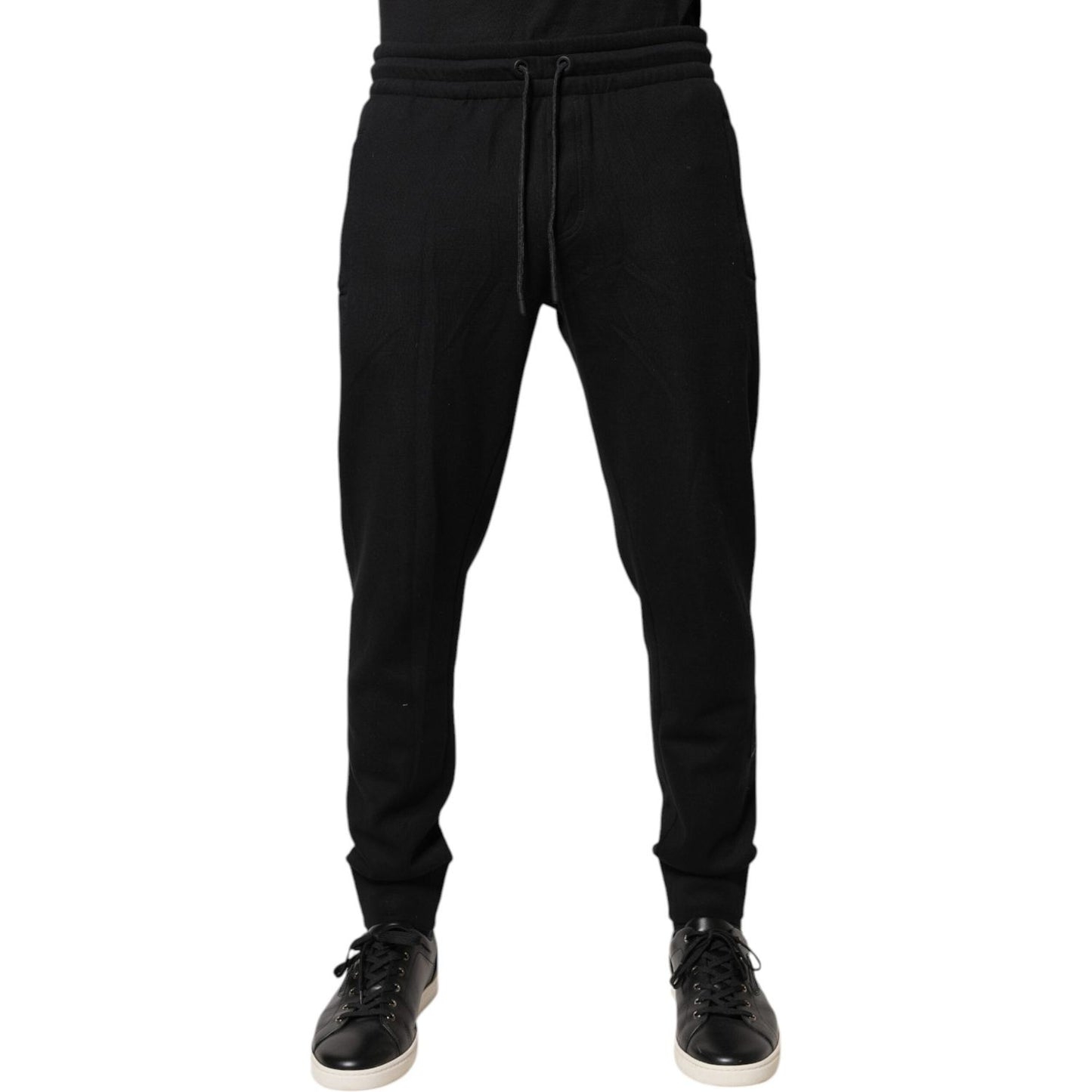 Dolce & Gabbana Black Cotton Jogger Jogging Pants PAN76019-46