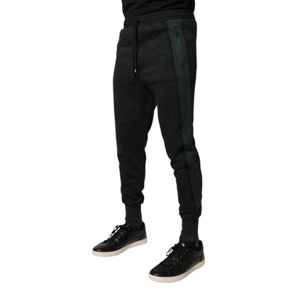 Dolce & Gabbana Black Cotton Blend Jogger Sweatpants Pants
