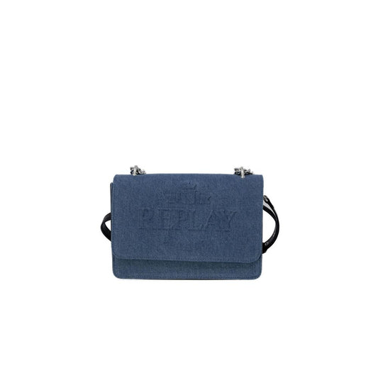 Replay Blue Polyester Crossbody Bag