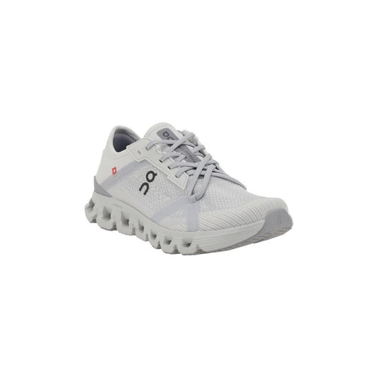 ON Cloud X 4 Ad Sneakers with CloudTec cushioning, quick lace, reinforced toe box, notched rubber outsole; white color with monogram.