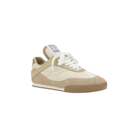 Chloé Kick Sneakers with round toe, paneled design, suede details, lace-up closure, and flat sole for style and comfort.