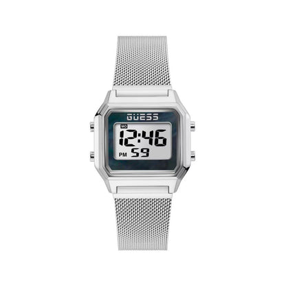 Guess Gray Stainless Steel Digital Watch