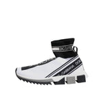 Dolce & Gabbana White Black Sorrento Socks Sneakers Shoes LA12291-40