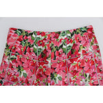 Dolce & Gabbana Multicolor Floral Silk Capri Pants Dolce & Gabbana Maroon