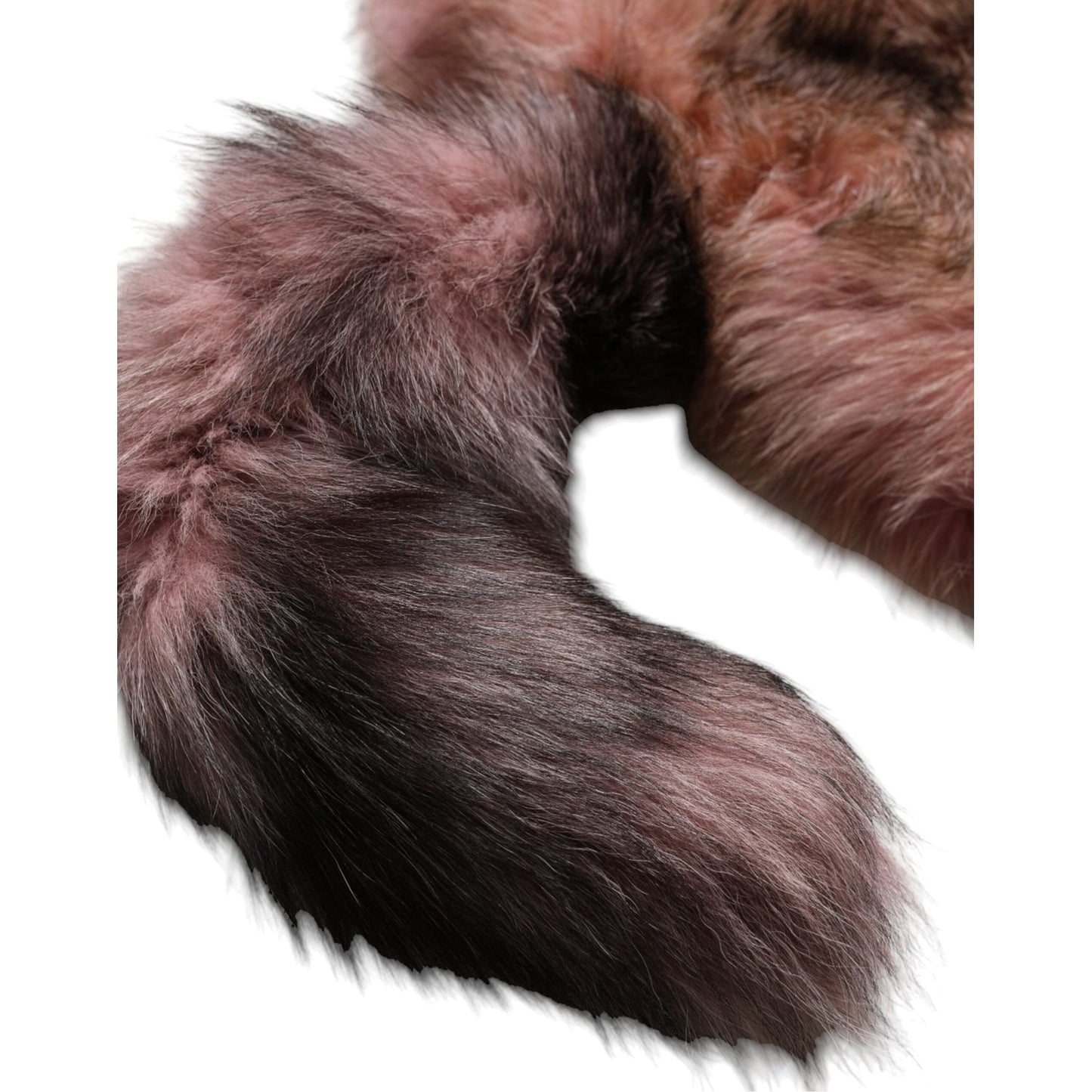 Dolce & Gabbana Pink Frost Fox Fur Neck Warmer Winter Scarf MS7119
