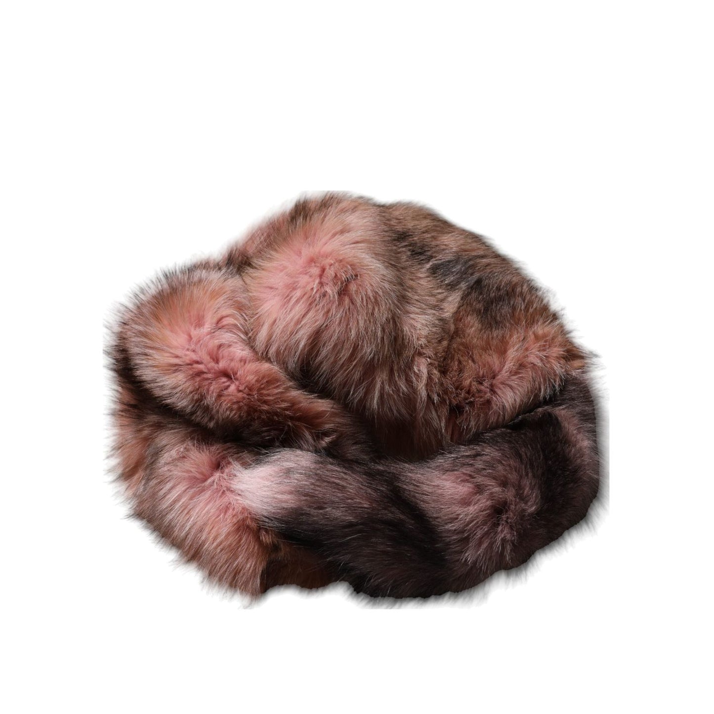 Dolce & Gabbana Pink Frost Fox Fur Neck Warmer Winter Scarf MS7119
