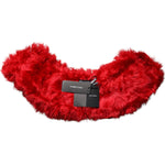Dolce & Gabbana Red Alpaca Fur Women Neck Warmer Winter Scarf MS7123-40