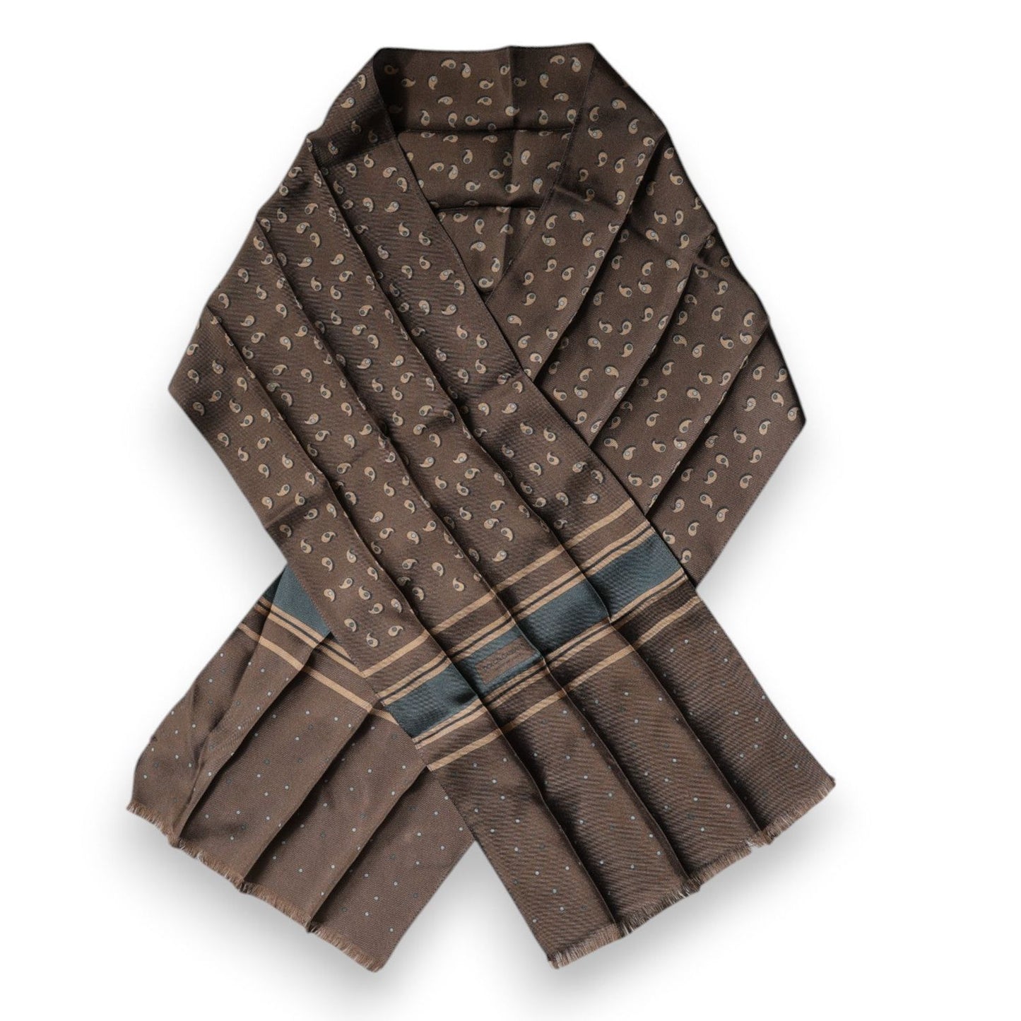 Dolce & Gabbana Brown Fantasy Silk Neck Wrap Shawl Scarf MS7304