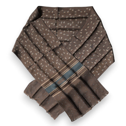 Dolce & Gabbana Brown Fantasy Silk Neck Wrap Shawl Scarf MS7305