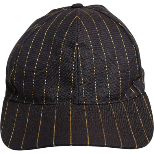 Dolce & Gabbana Brown Stripes Cotton 6 Panels Baseball Cap HAT9721-58