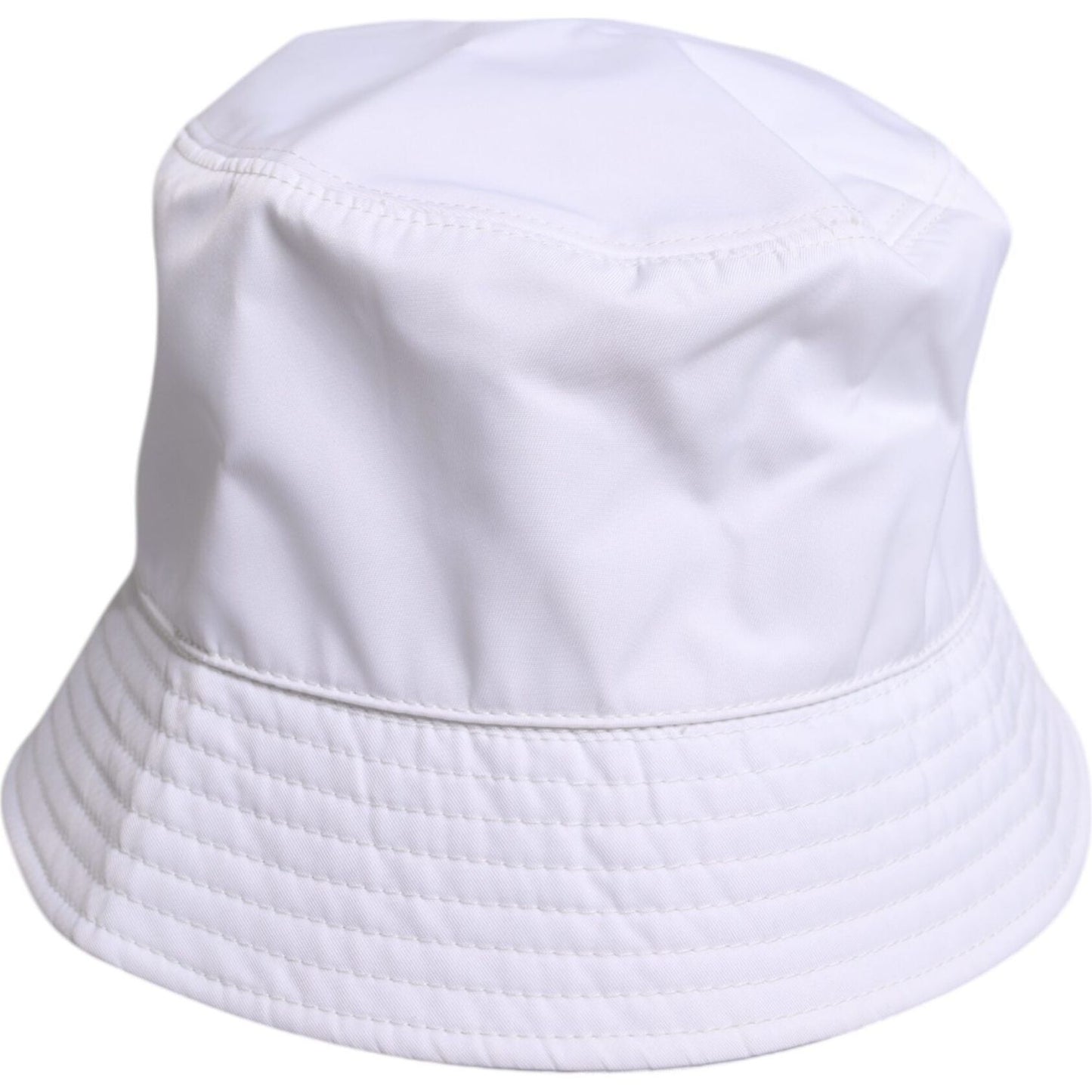 Dolce & Gabbana White Cotton Wide Brim Bucket Hat HAT9779-59