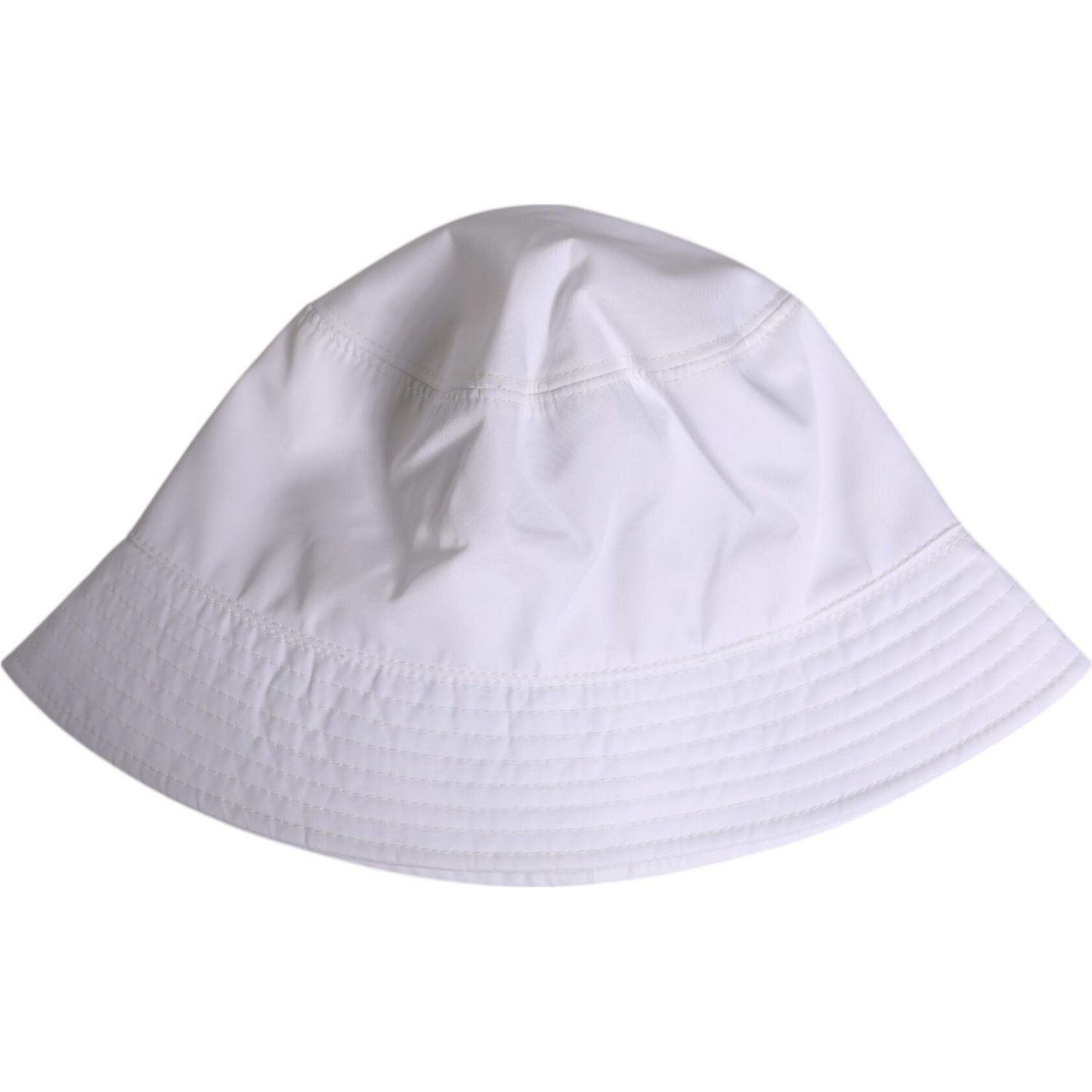 Dolce & Gabbana White Cotton Wide Brim Bucket Hat HAT9779-59