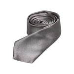Dolce & Gabbana Metallic Silver Silk Adjustable Necktie Tie KRA3411