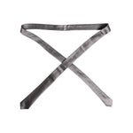 Dolce & Gabbana Metallic Silver Silk Adjustable Necktie Tie KRA3411