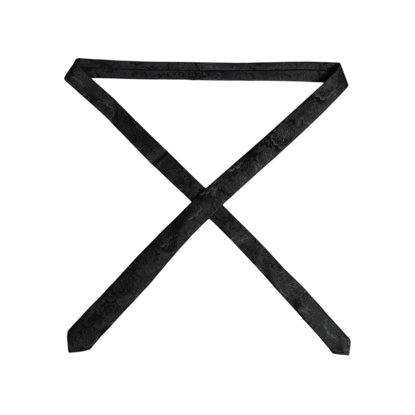 Dolce & Gabbana Dark Green Floral Silk Adjustable Necktie Tie