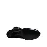 Dolce & Gabbana Black Lace Up Heels High Boots Shoes