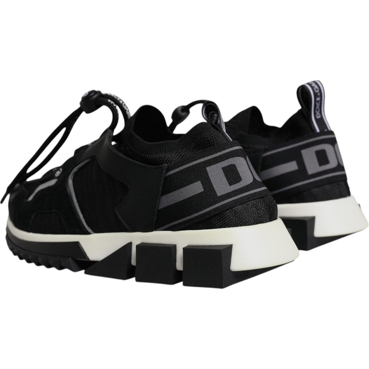 Dolce & Gabbana Black Mesh Sorrento Trekking Sneakers Shoes LA12534-38.5
