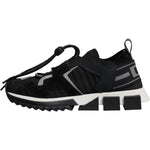 Dolce & Gabbana Black Mesh Sorrento Trekking Sneakers Shoes LA12534-38.5