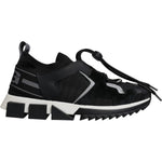 Dolce & Gabbana Black Mesh Sorrento Trekking Sneakers Shoes LA12534-38.5