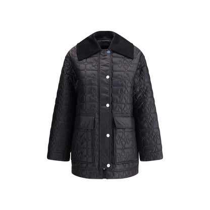 Ganni Gray Nylon Coat