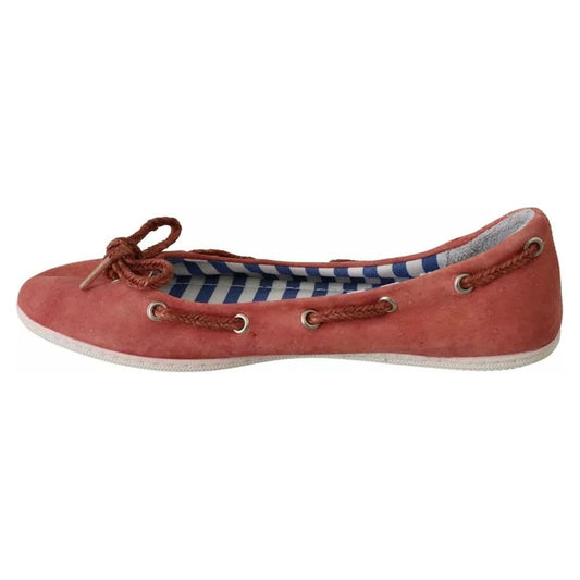 Pantofola D'Oro Scarlet Red Blue Stripe Flat Slip-On Shoes LA8322-39