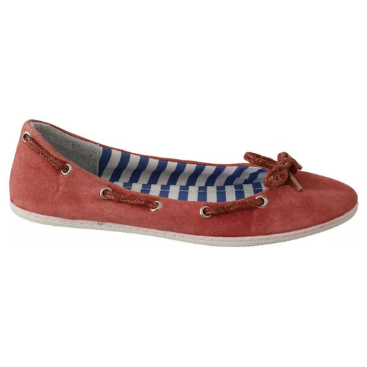Pantofola D'Oro Scarlet Red Blue Stripe Flat Slip-On Shoes LA8322-39