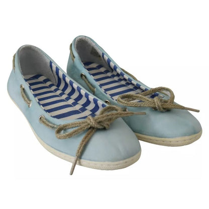 Pantofola D'Oro Minnesota Blue Stripe Flat Slip-On Shoes
